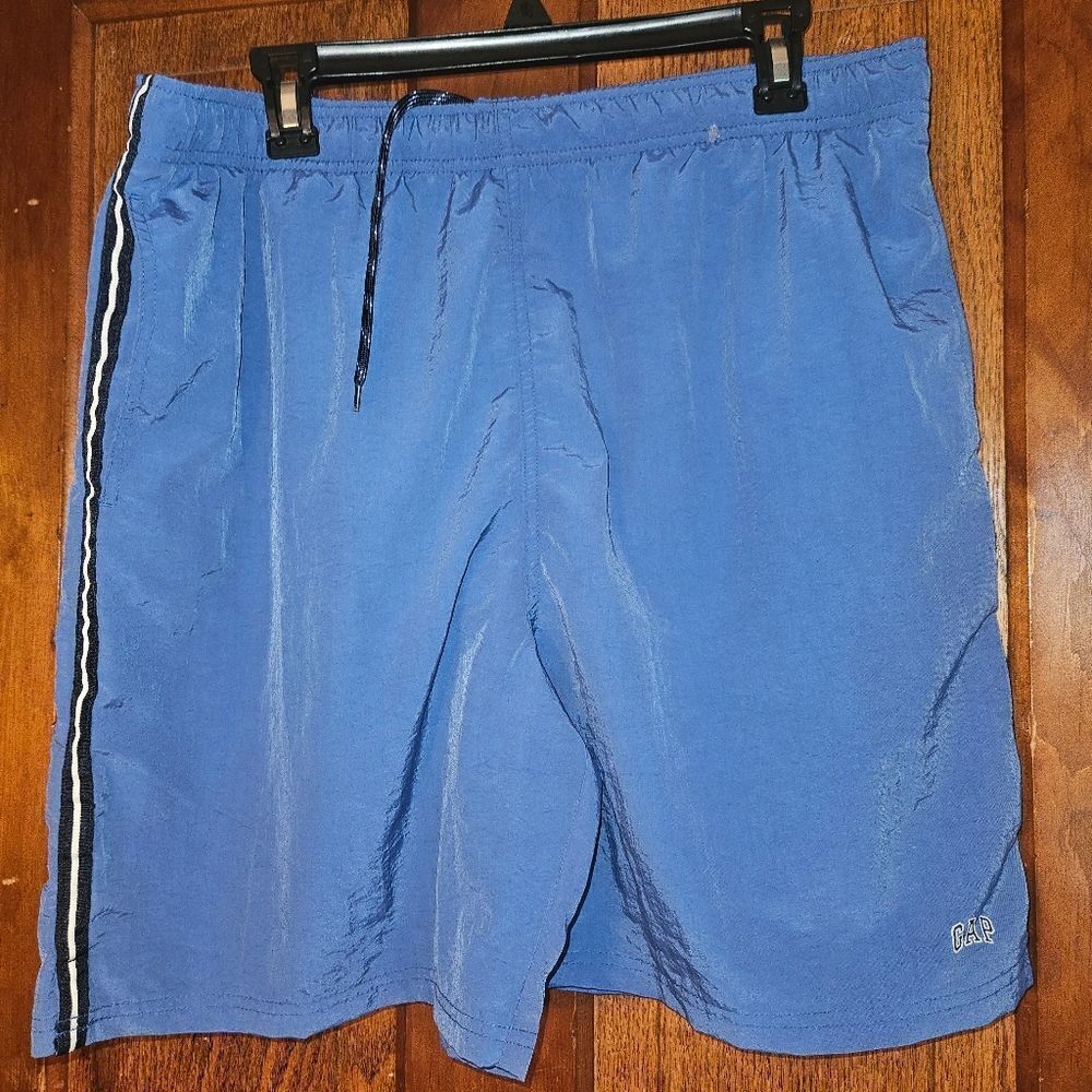 NWOT GAP MENS‎ L Blue Swim trunks Swimsuit Excellent Condition 35 - 37 Waist